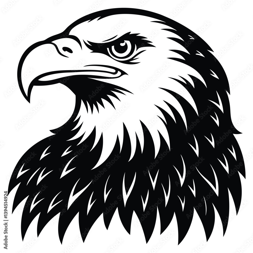 Obraz premium Eagle bald vector shilhouette single collection