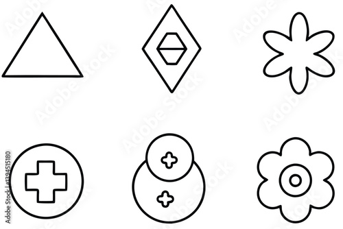 sum line art abstract geometric design 