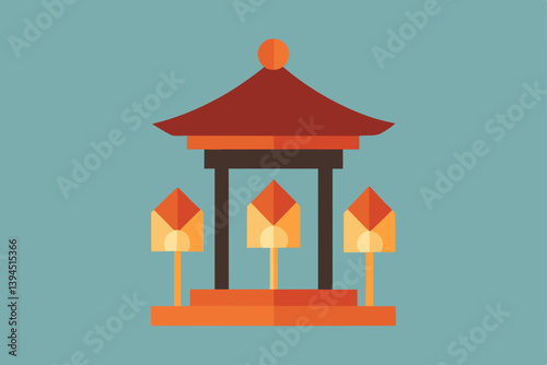 lantern on a white background