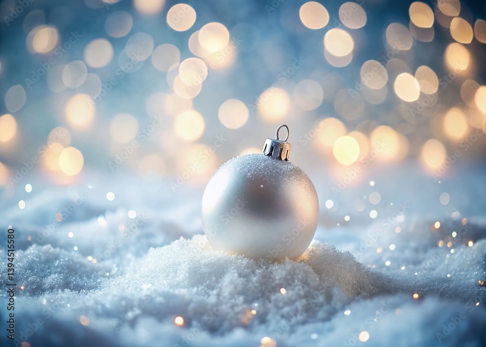 Sparkling Christmas Ornament in a Winter Wonderland A Festive Snowy Scene for Holiday Cheer