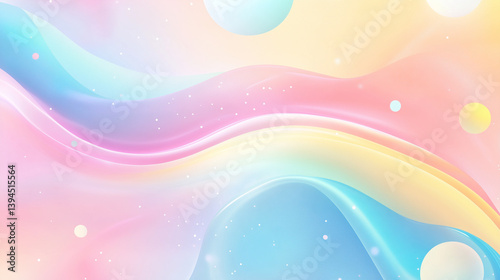 Abstract pastel gradient smooth wave flowing illustration, can be used as background.