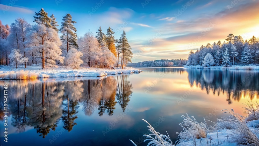 Frozen Serenity Tyresta Lakes Winter Wonderland Reflects a Long Exposure Dream