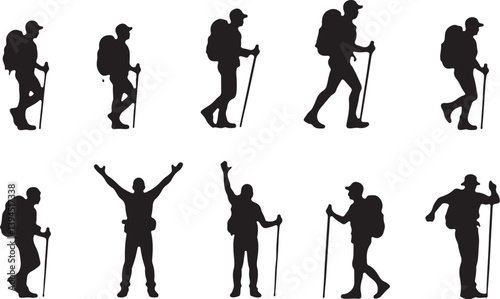 Hiker's Journey Through the Pines"

"Silhouettes of Adventure: Forest & Trail"  Nature Trails & Evergreen Dreams"