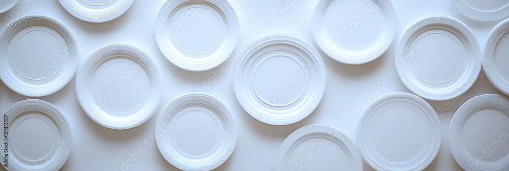 Abstract pattern of white plates Abstract pattern of white plates