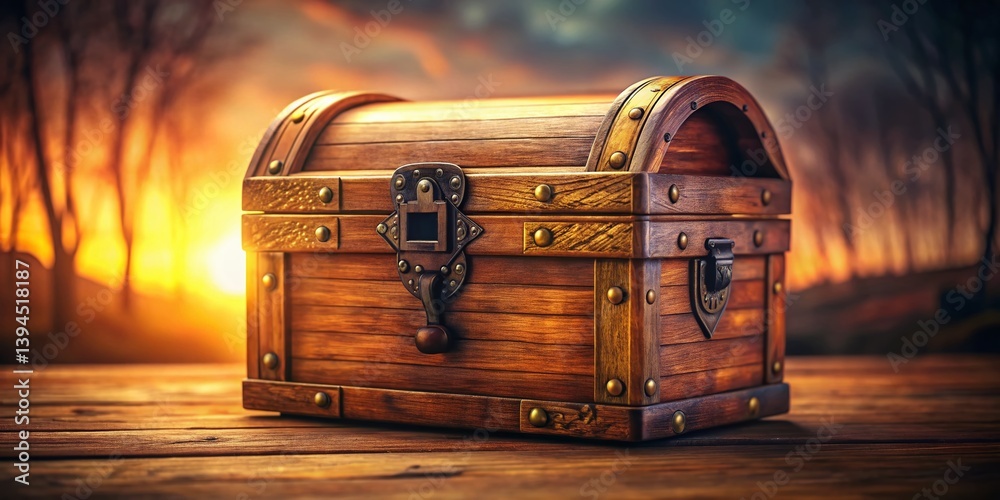 Animated Wooden Chest Asset Open and Closed Stages for Games 3D Modeling and Interactive Design
