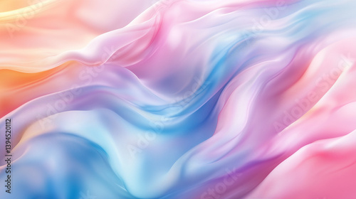 Abstract pastel gradient smooth satin liquid wave flowing, can be used as background.