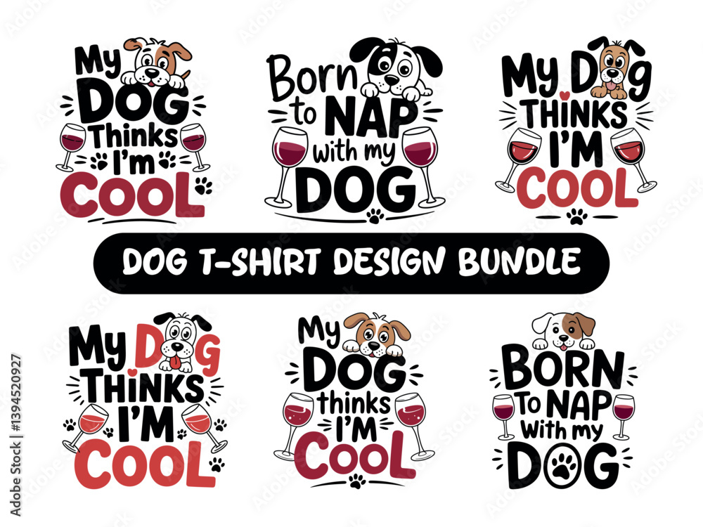 Fototapeta premium sale discount sale, dog t-shirt design bundle,sale discount sale,my dog thinks i'm cool & born to nap