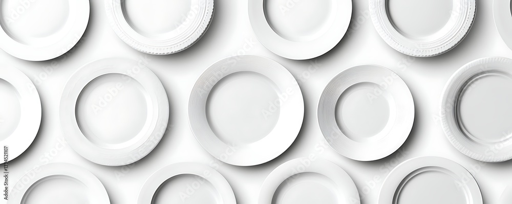 Abstract White Plates Background Design Abstract White Plates Background Design