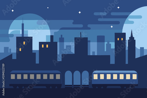 Obraz na płótnie vector illustration of city w salonie