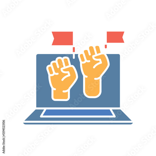 platforms for the sharing economy color flat icon for digital and print projects.