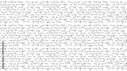 Letter text write background for vintage paper texture. Sketch hand calligraphy with cursive note paragraph. Old journal filled with unreadable ink words. Poetry manuscript in retro script style