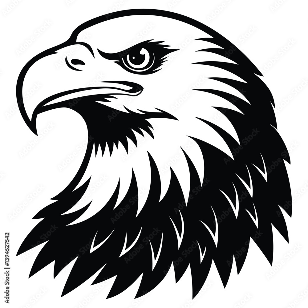 Obraz premium Eagle bald vector shilhouette single collection