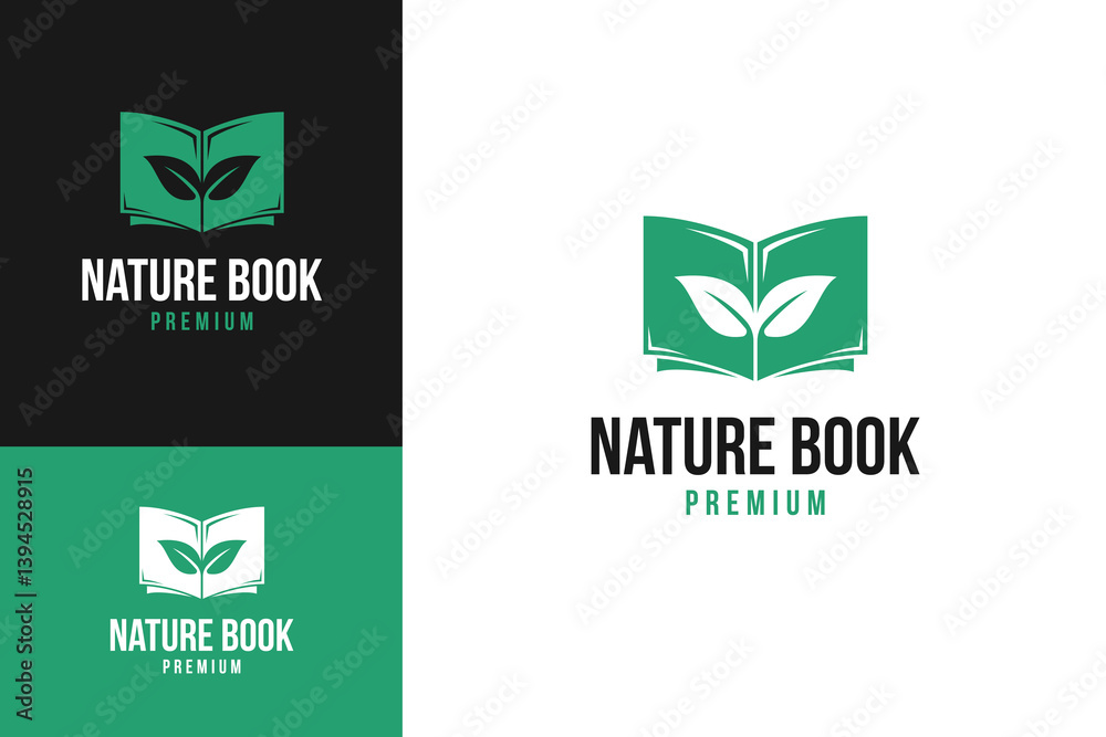 Nature book education logo design template vector illustration Nature book education logo design template vector illustration