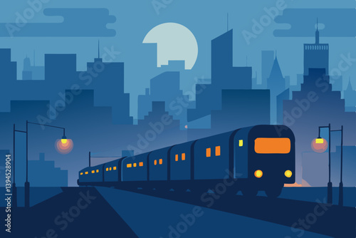 train in the city
