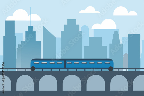 london skyline with reflection