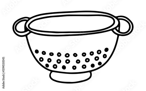Hand drawn colander doodle vector illustration