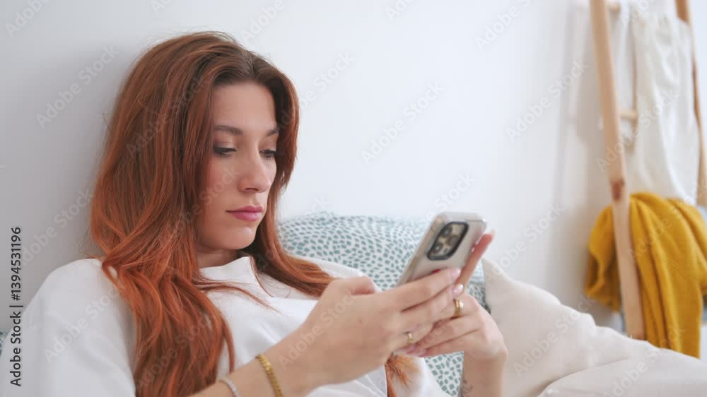 Woman Using Mobile Phone, Typing Message. - closeup shot Woman Using Mobile Phone, Typing Message. - closeup shot
