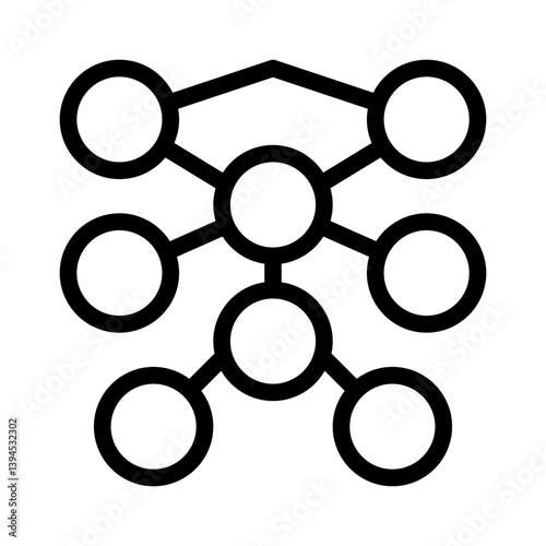 neural network line icon
