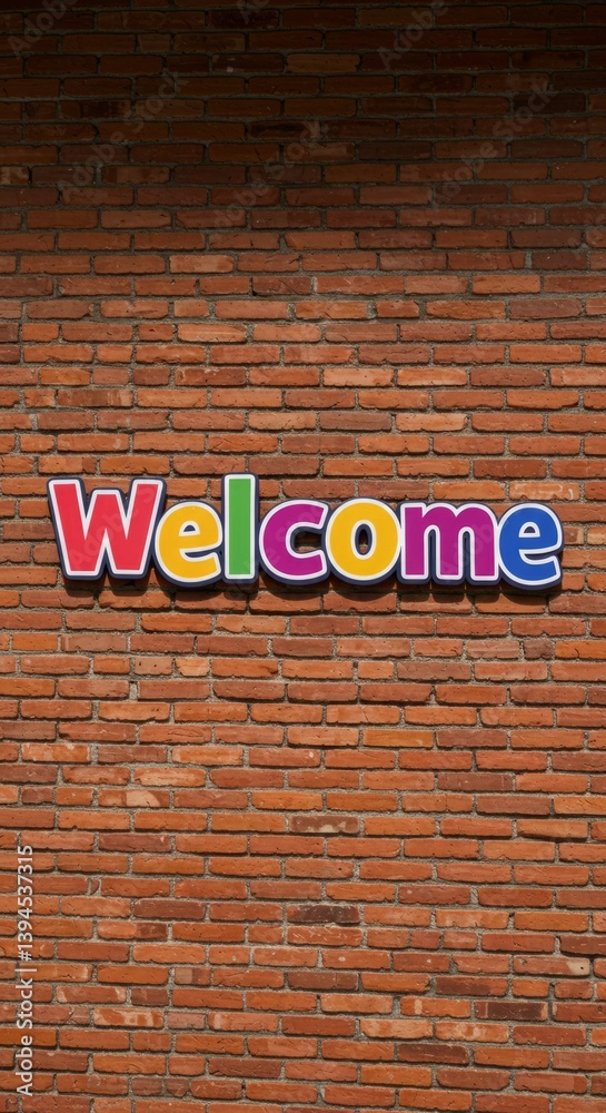Obraz premium Brick Wall Welcome