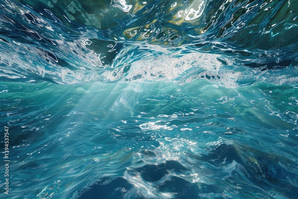 Fototapeta premium High Resolution Image of the Blue Water is From the Ocean