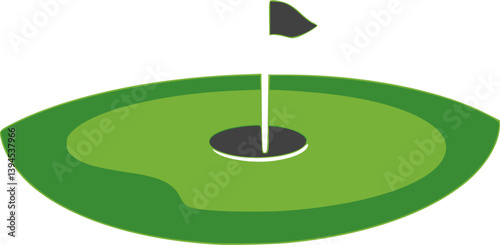 Golf hole icon logo design template isolated illustration
