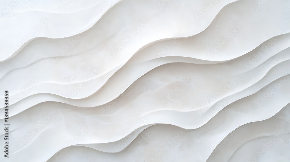 Obraz premium Subtle wave patterns on a light stone background, Gentle undulations creating a peaceful flow, Nature-inspired minimalist style