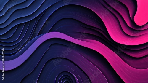 Abstract layered wavy background with vibrant colors.