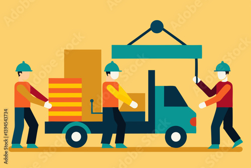 delivery man and truck