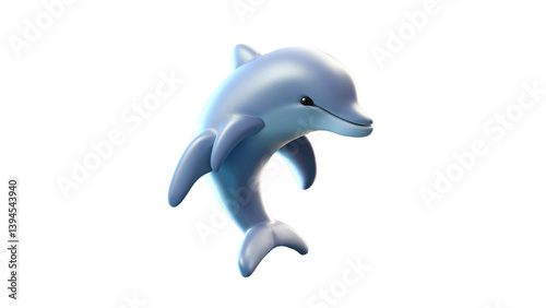 A playful dolphin leaping through water, adding an element of fun and motion to any scene.