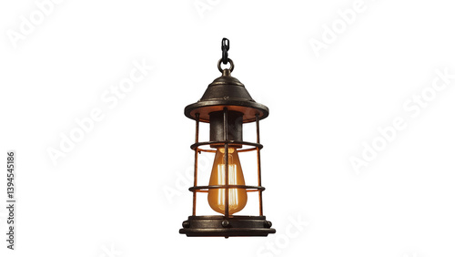 An antique lantern with a glowing light, adding nostalgia and warmth.