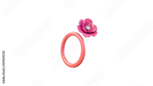 A delicate blossom ring charm, adding elegance and nature-inspired beauty to your visuals.