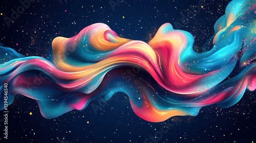 Abstract swirling liquid colours in motion.