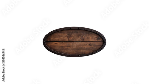 A rustic timber plaque, ideal for vintage or nature-themed projects.