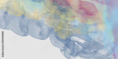 Abstract pastel colors watercolor background. Textured abstract bright watercolor stains background. Abstract artistic background print decorative art design wallpaper painting. 