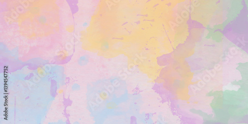 Abstract pastel colors watercolor background. Textured abstract bright watercolor stains background. Abstract artistic background print decorative art design wallpaper painting. 