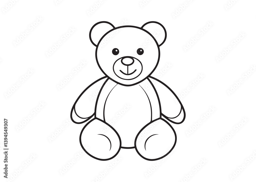 Obraz premium Teddy bear silhouette vector
