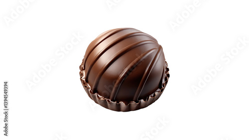 A delicious round chocolate truffle, adding richness and indulgence to your visuals.
