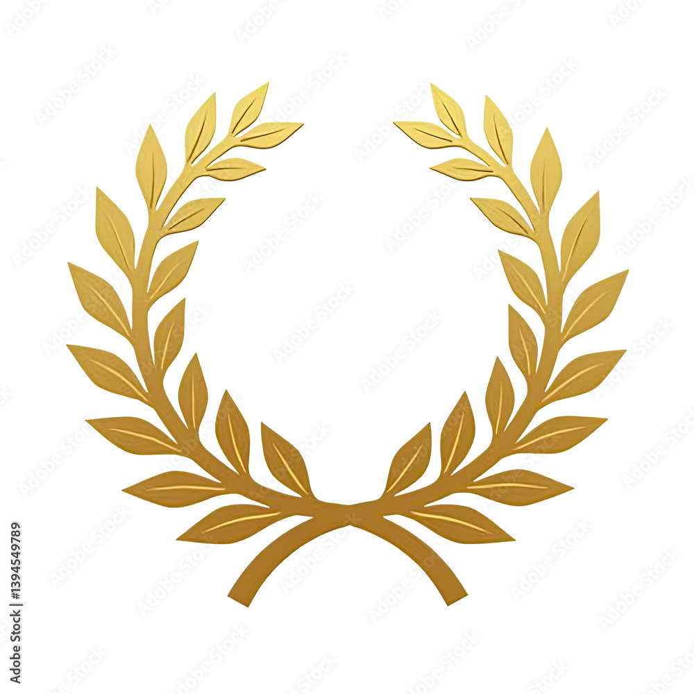Obraz premium Gold laurel wreath symbolizing achievement or victory