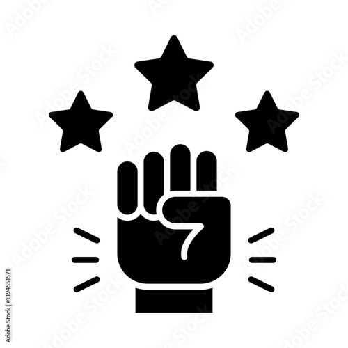 Motivation Glyph Icon Vector Illustration.