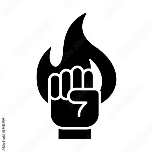 Zeal Glyph Icon Vector Illustration. 