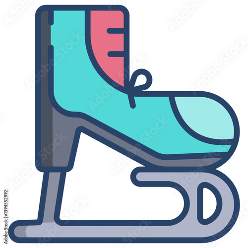 Linear color stud shoe icon