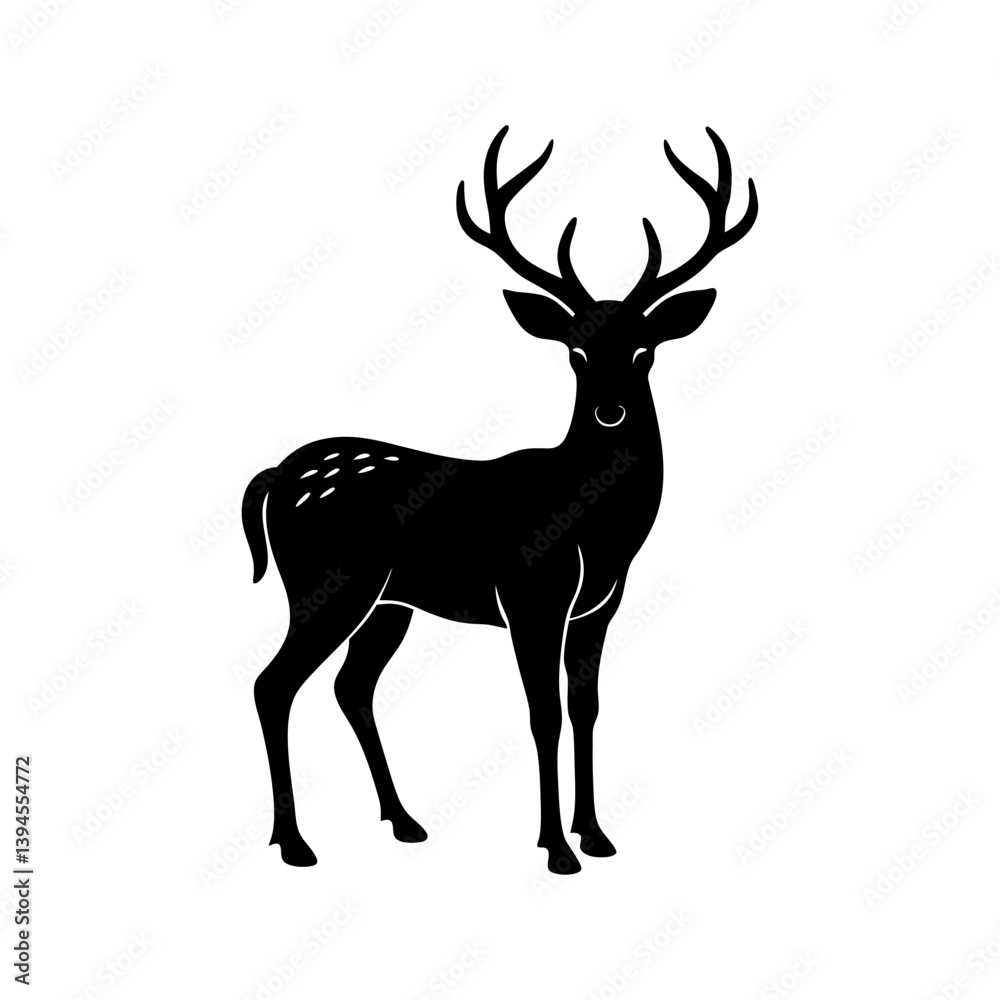 Fototapeta premium Deer Silhouette vector illustration