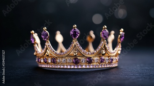 Gold crown with amethyst jewels