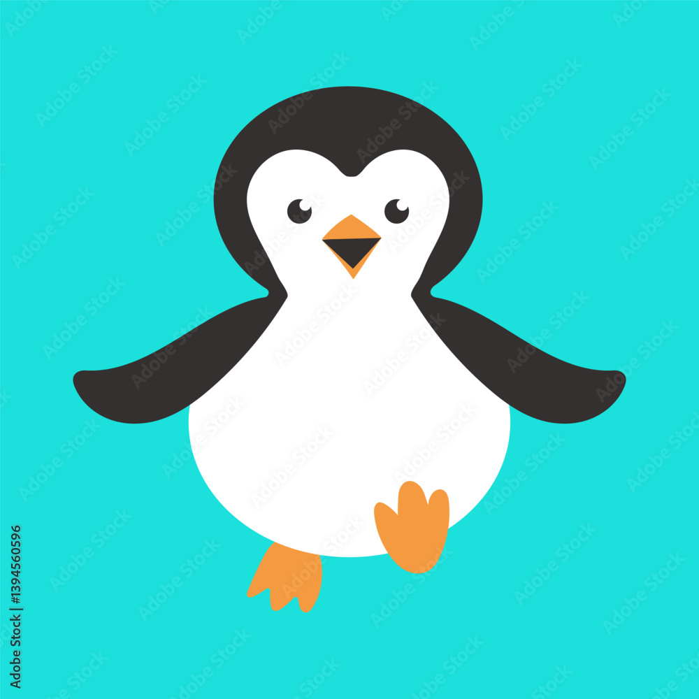Fototapeta premium Cute Penguin Cartoon Vector Animal Illustration