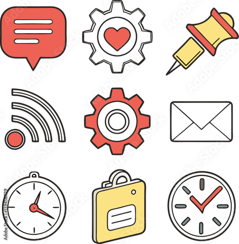 Modern UI Icons Set for Web and App Design
