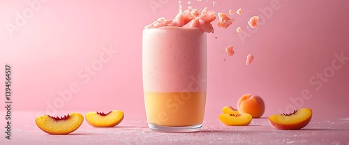 Peach Smoothie Splash Pink Delight.