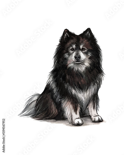 clipart canadian-eskimo-dog-colored-sketch