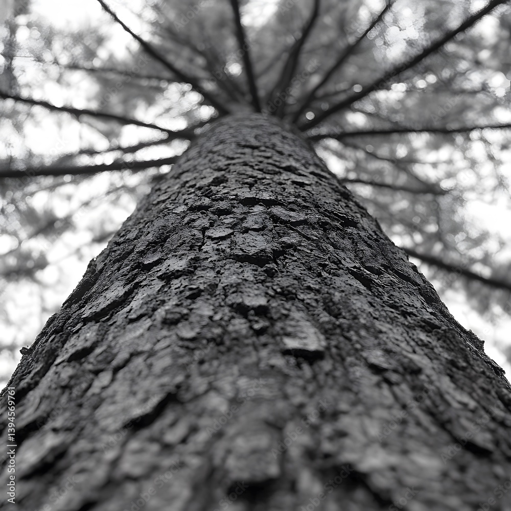 Majestic Tree Trunk Black and White Photography Majestic Tree Trunk Black and White Photography