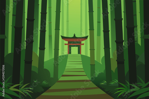 bamboo forest in the night
