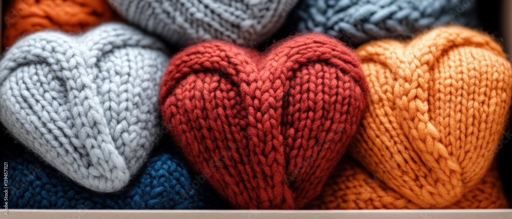 Knitted heart collection Knitted heart collection
